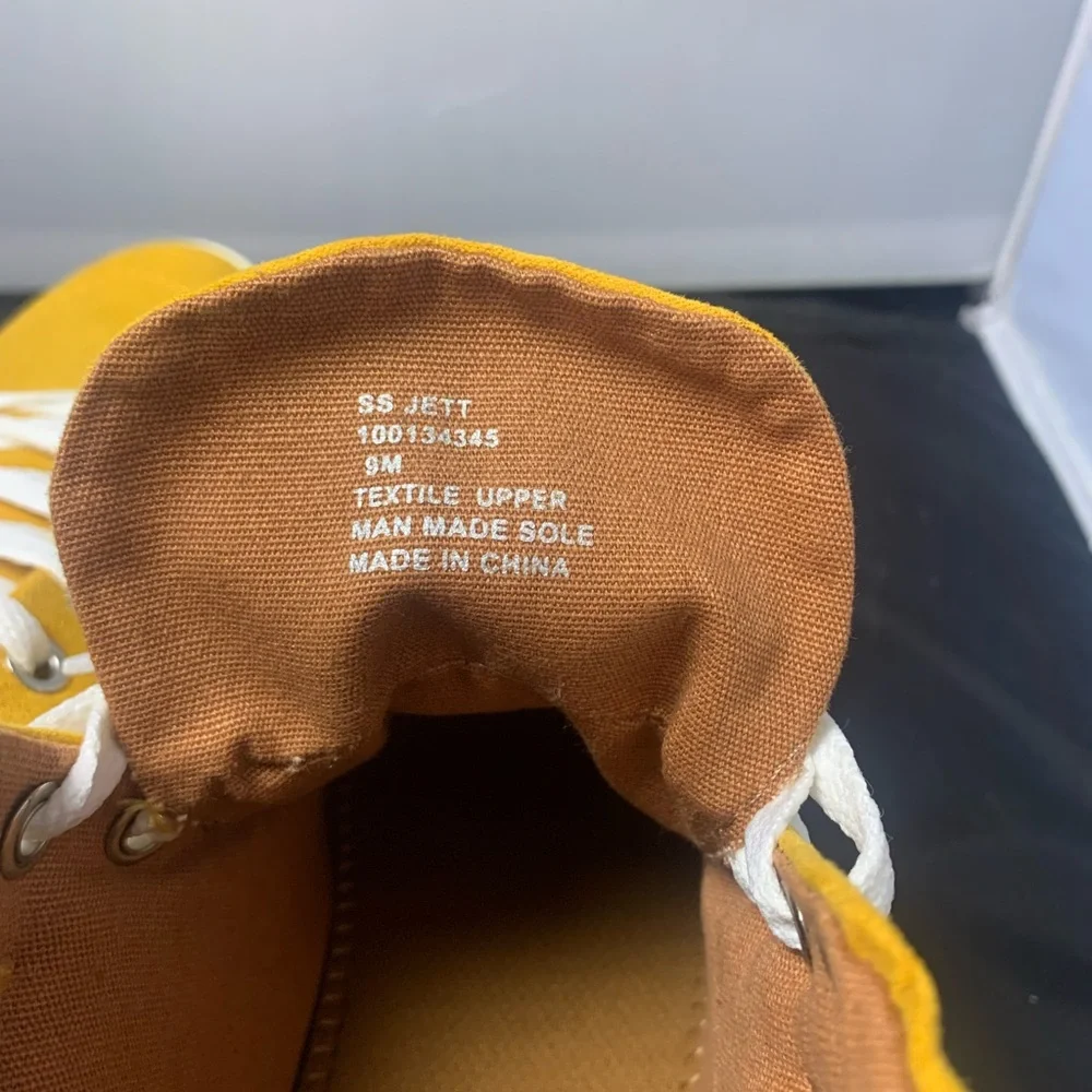 Sun + Stone Jett‎ High Top Sneakers Yellow Canvas Men’s Size 9 New in Box